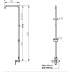Shower Mixer Combination Round SS2153-200R11-B - Black
