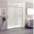 Shower Glass - Rock Series Sliding Door RCM1600 Brushed Nickel Frame