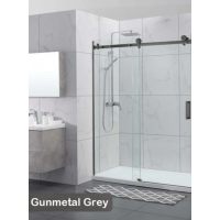 Shower Glass - Rock Series Sliding Door RCM1200 Gunmetal Grey Frame