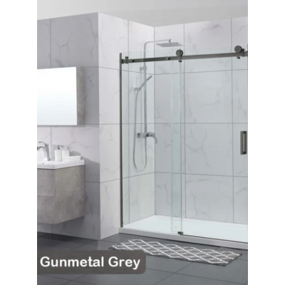 Shower Glass - Rock Series Sliding Door RCM1400 Gunmetal Grey Frame