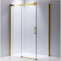 Shower Glass - Rock Series 2 Sides Frameless Glass RCM1170x770 Gold Frame