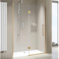 Shower Glass - Stream Series Swing Door 1200mm Glass Golden Frame