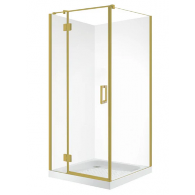 Shower Glass - Stream Series 2 Sides Swing Door 1200x1000mm Golden Frame