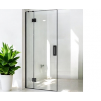Shower Glass - Stream Series Swing Door (870x1950mm) With Black Color Frame