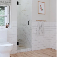 Shower Glass - Stream Series Tight space configurability 600-800mm Black
