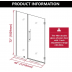 Shower Glass - Stream Series Invisible aesthetic configurability 1200mm