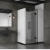 Shower Glass - Stream Series Swing Door 970mm Gunmetal Grey Frame Shower Glass - Stream Series Swing Door 970mm Gunmetal Grey Frame