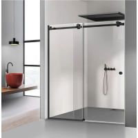Shower Glass - Rock Series Sliding Door (1770x2100mm) Black Shower Glass - Rock Series Sliding Door (1770x2100mm) Black