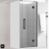 Shower Glass - Stream Series Swing Door 970mm Gunmetal Grey Frame Shower Glass - Stream Series Swing Door 970mm Gunmetal Grey Frame