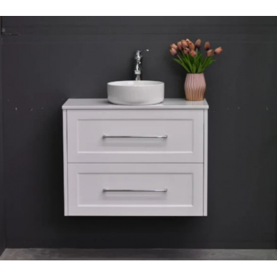 Vanity  - Jess Series White Shaker Style Vanity with Stone Top 900