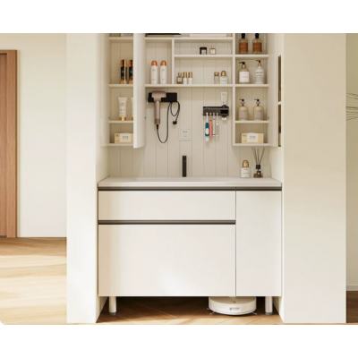 Vanity  - Multiple Plywood Vanity in White Color - 100% Water Proof