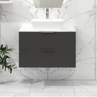Vanity  - Bella Series Wall Hung 900mm with Counter Top - Grey