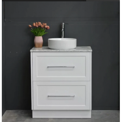 Vanity - Jess Series Freestanding With Quartz Stone Counter Top 900mm In White