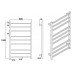 Heated Towel Rail Square 9 Bar DN HTR 10060 C