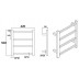 Heated Towel Rail Square 4 Bar DN HTR 5042 C