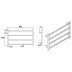 Heated Towel Rail Square 4 Bar DNS5080