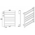 Heated Towel Rail Square 7 Bar DN HTR 8060 C