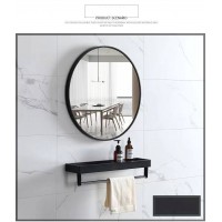 Bathroom Mirror for Wall with Black Frame 800mm