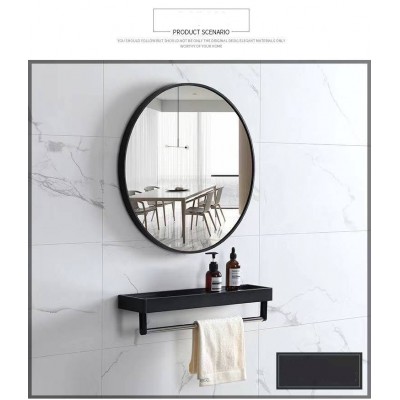 Bathroom Mirror for Wall with Black Frame 800mm