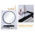 Bathroom Metal Wall Mirror Shelf Black Framed Rectangle 600mm