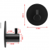 Robe Hook - Round Wall Hung Series 2200-01Matt Black