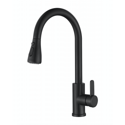 Kitchen Sink Mixer - Round Series KF1019B - Matt Black