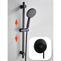 Shower Slide Combo Mains Pressure FA0126B Black Set