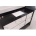 Vanity - Ava Series 1200mm - Black Marble Pattern Cabinet With Engineering Stone Top