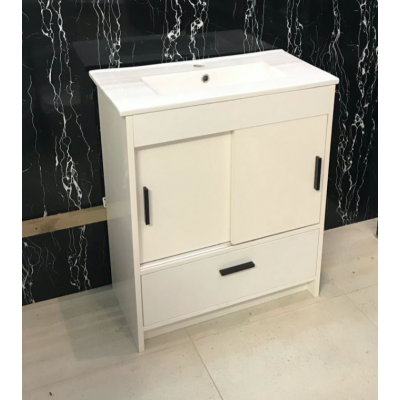 Vanity - Dekkor Series Plywood L700 Gloss White (Slim Top)  - 100% Water Proof