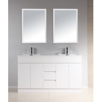 Vanity - Heron Series Plywood N1500F White Double Basin 100% Water Proof