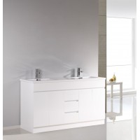 Vanity - Misty Series 1500F White Single Ceramic Basin