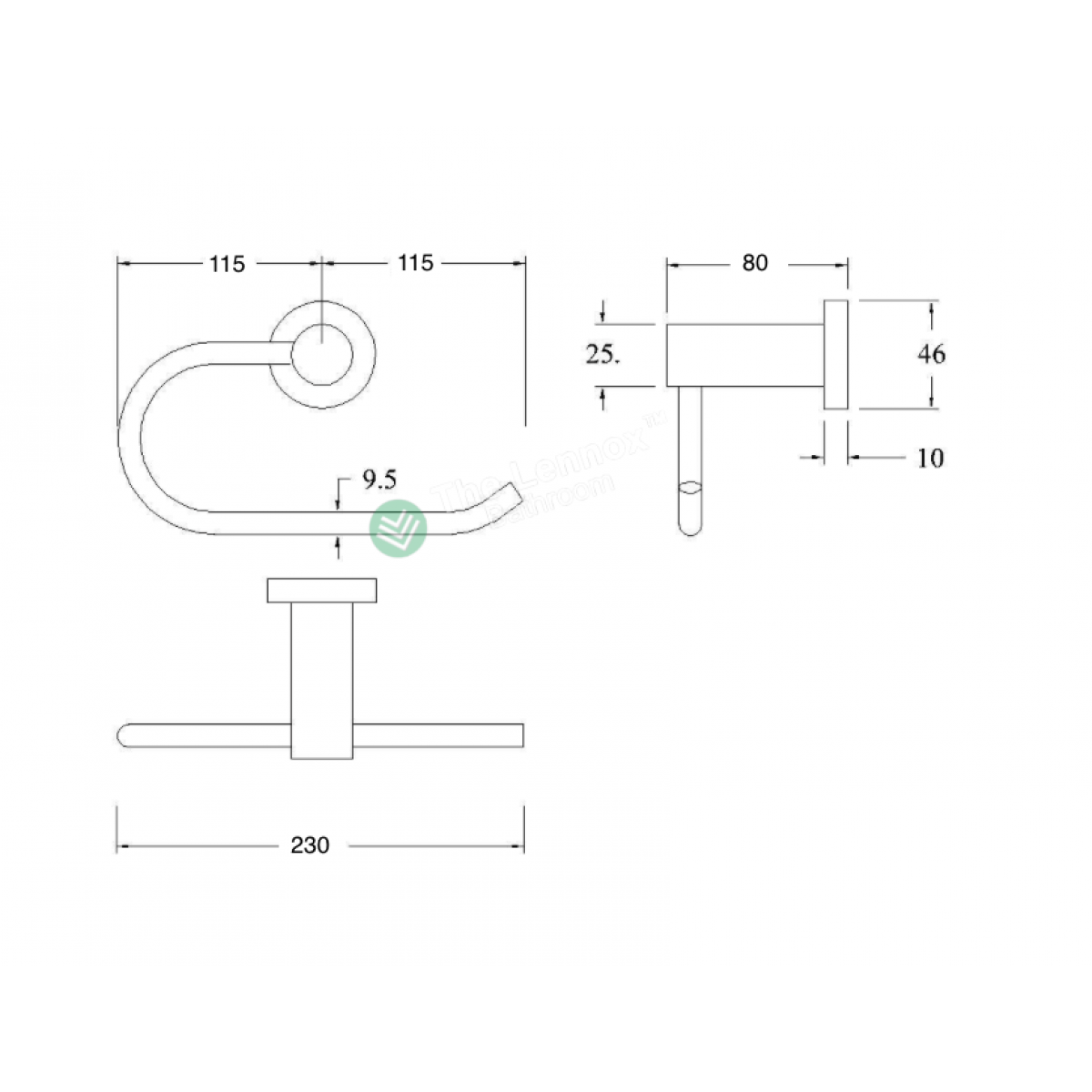 Towel Holder Round Wall Hung Series 220005