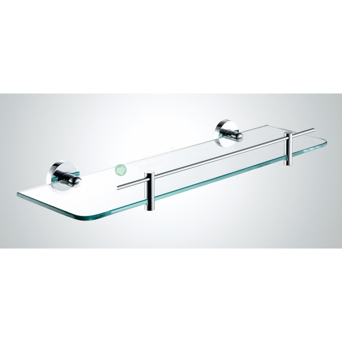 Glass Shelf Round Wall Hung Series With Chrome Rail 220008