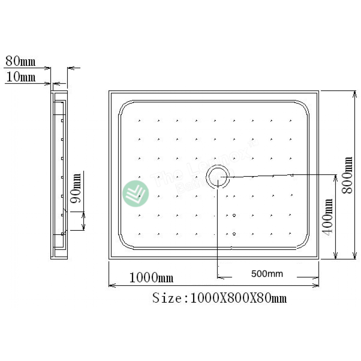 Shower Box - Cape Series 3 Sides Wall (800x1000x800x1900mm)