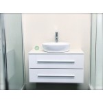 Vanity - Misty Series 900 White Quartz Stone Counter Top Set