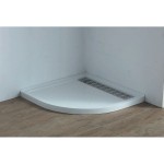 Shower Tray High Flow Waste & Stainless Steel Grate Cover Round 900x900MM