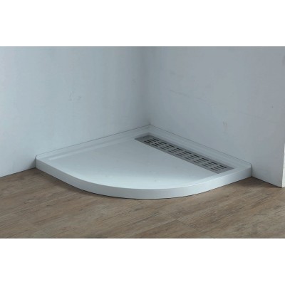 Shower Tray High Flow Waste & Stainless Steel Grate Cover Round 1000x1000MM