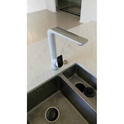 Kitchen Sink Mixer Square Series KW01 White