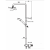 Shower Mixer and Shower Slide Combination MW01 Chrome and White