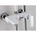 Shower Mixer and Shower Slide Combination MW01 Chrome and White