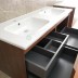 Wall Hung Vanity Blanche Series 1200mm Double Walnut Veneer