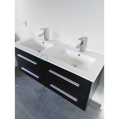 Wall Hung Vanity Misty Series 1200mm Double Black