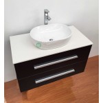 Vanity - Misty Series 1200 White Quartz Stone Counter Top Set