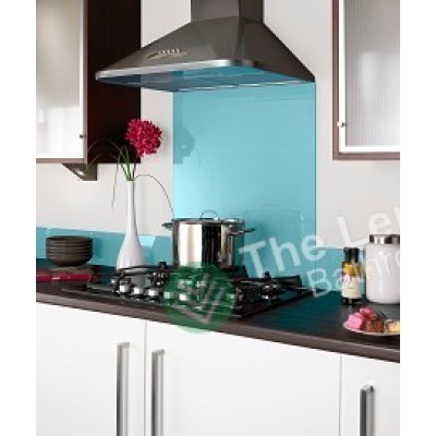 Glass Splash Back 900x750mm Blue