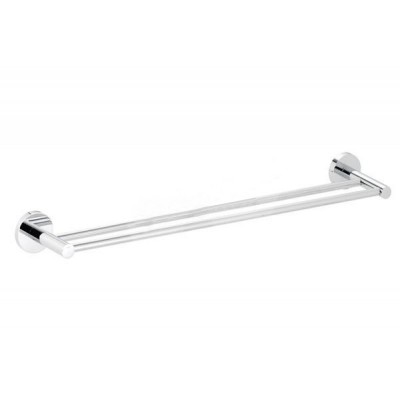 Towel Rail - Round Wall Hung Series Black 2200-10 Double Bar