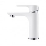 Basin Mixer - NZHFA0131W - White & Chrome