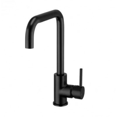 Kitchen Mixer-Round Matt Black 360 degree Swivel