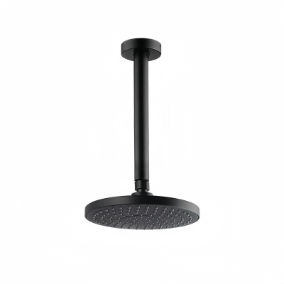 8” Round Rainfall Shower Head - NZHSS0102 - Black