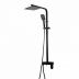 8 inch Square - NZHSS2154 - Twin Shower Set - Black