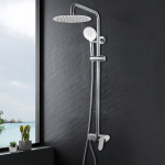 8 inch Round - NZHSS2154 - Twin Shower Set - Chrome